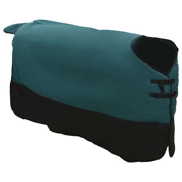 vidaXL Couverture &Eacute;quine Vert fonc&eacute; et noir 125 cm Polyester
