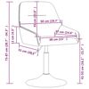vidaXL Tabouret de bar Rouge bordeaux Velours