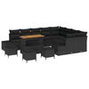 vidaXL Ensemble de canap&eacute; de jardin 13 pc Noir polyrotin