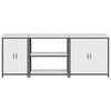 vidaXL Ensemble de rangement cuisine avec &eacute;tag&egrave;re 3 pcs Blanc Acier