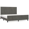 vidaXL Cadre de lit sans matelas gris foncé velours