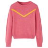 Pull-over tricot&eacute; pour enfants rose vieux 140