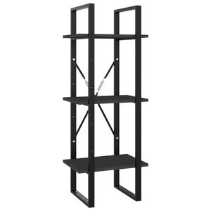 vidaXL Biblioth&egrave;que &agrave; 3 niveaux gris 40x30x105 cm bois d'ing&eacute;nierie