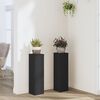 vidaXL Supports pour plantes 2 pcs noir 17x17x60 cm bois d'ing&eacute;nierie