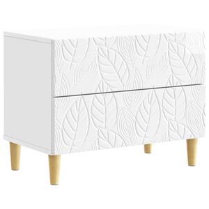 vidaXL Table de chevet Blanc brillant 62 x 34,5 x 48 cm