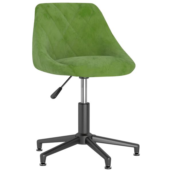 vidaXL Chaises pivotantes &agrave; manger lot de 4 vert clair velours
