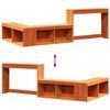 vidaXL Table de chevet avec bureau cire marron bois de pin massif