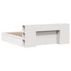 vidaXL Cadre de lit sans matelas blanc 200x200 cm bois massif de pin