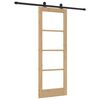 vidaXL Porte coulissante ORKDAL Naturel et Noir 73,5 x 198,5 cm
