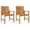 vidaXL Chaises &agrave; manger de jardin lot de 2 bois massif d'acacia