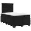 vidaXL Lit boxspring avec matelas Noir 120 x 190 cm Velours