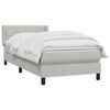 vidaXL Sommier &agrave; lattes de lit et matelas gris clair 100x210cm velours