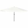 vidaXL Parasol de jardin Sable 394 x 394 x 248 cm Polyester et Acier
