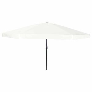 vidaXL Parasol de jardin Sable 394 x 394 x 248 cm Polyester et Acier