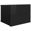vidaXL Tables de chevet 2 pcs Noir brillant 40x30x30cm bois ingénierie