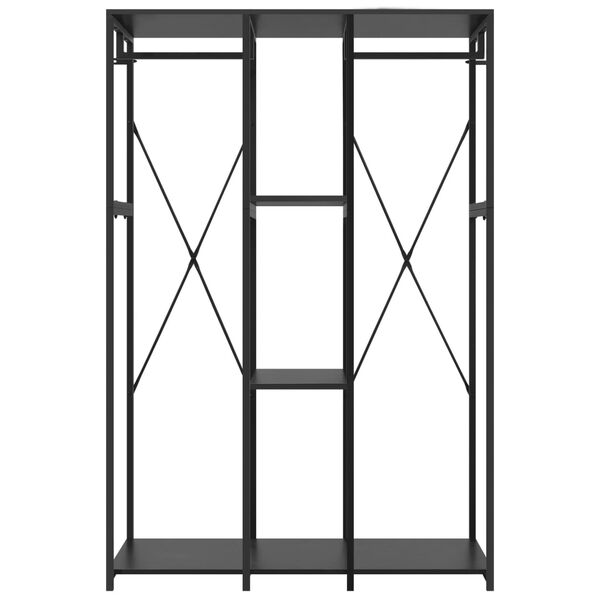 vidaXL Garde-robe Noir 110x40x167 cm M&eacute;tal et agglom&eacute;r&eacute;