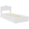 vidaXL Lit de Rangement Blanc 90 x 200 cm Bois d'ing&eacute;nierie