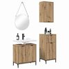vidaXL Ensemble de mobilier de salle de bain 3 pcs Ch&ecirc;ne artisanal