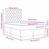 vidaXL Lit &agrave; ressort LED avec matelas Rose 120 x 190 cm tissu