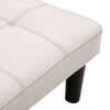vidaXL Canap&eacute; &agrave; 2 places Cr&egrave;me Tissu