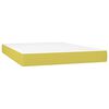 vidaXL Sommier &agrave; lattes de lit et matelas et LED Vert 140x200 cm Tissu