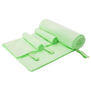 vidaXL Set de serviettes de sport 3 pcs Vert Polyester et Polyamide