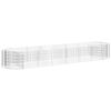 vidaXL Lit sur&eacute;lev&eacute; &agrave; gabion Fer galvanis&eacute; 400x100x50 cm