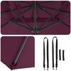 vidaXL Parasol Bordeaux 351 x 250 x 260 cm Polyester et Aluminium