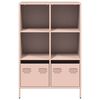 vidaXL Buffet haut rose 68x39x103,5 cm acier