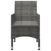 vidaXL Ensemble &agrave; manger de jardin 5 pcs Gris