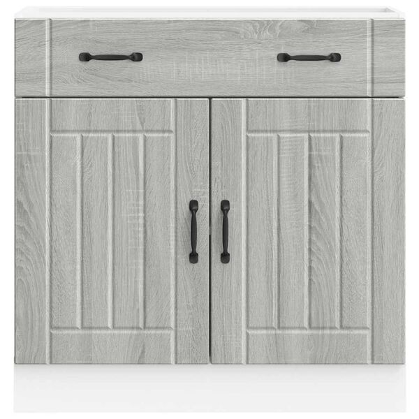 vidaXL Armoire de cuisine Lucca sonoma gris bois ing&eacute;nierie