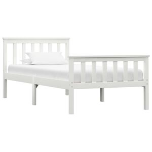 vidaXL Cadre de lit sans matelas blanc bois de pin massif 100x200 cm