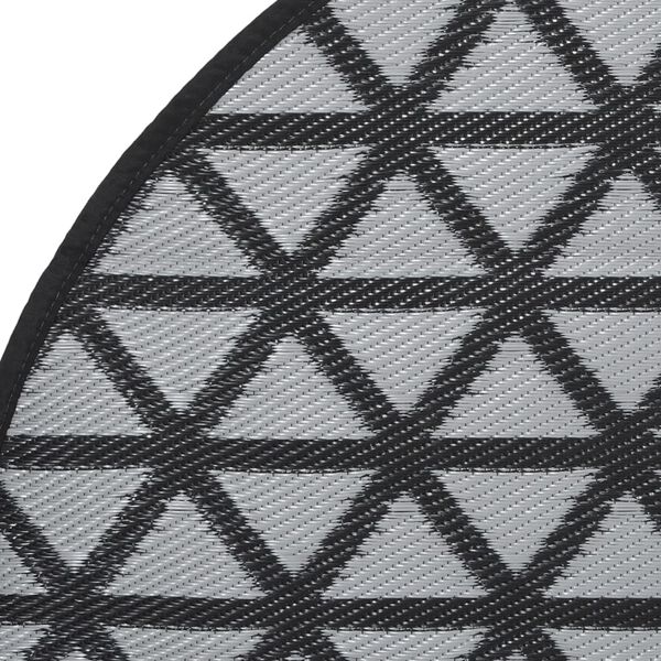 vidaXL Tapis d'extérieur ARAKIL noir Ø160 cm PP
