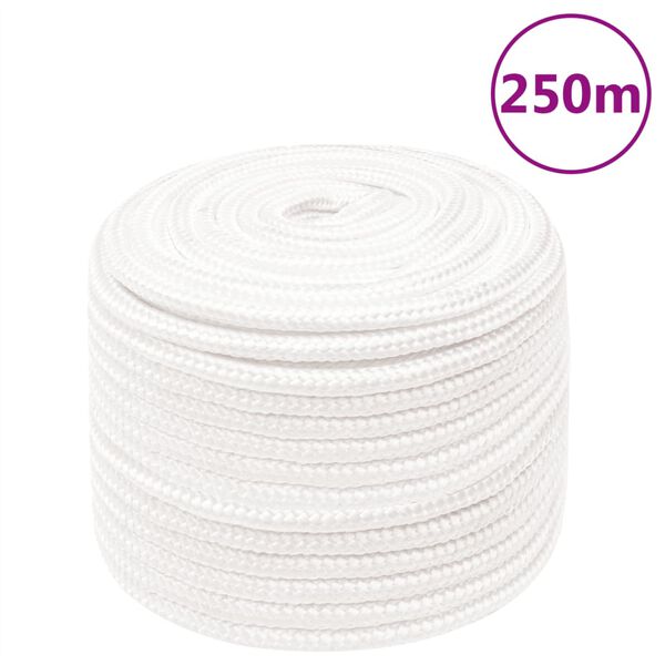 vidaXL Corde de bateau Blanc complet 14 mm 250 m polypropyl&egrave;ne