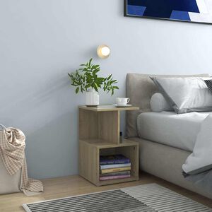 vidaXL Table de chevet ch&ecirc;ne sonoma 35x35x55 cm bois d'ing&eacute;nierie