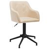 vidaXL Chaises pivotantes &agrave; manger lot de 2 cr&egrave;me tissu
