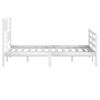 vidaXL Cadre de lit sans matelas blanc bois massif 140x190 cm