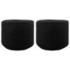 vidaXL Fil de coton 2 pc 2 mm 100 m Noir 100% Coton