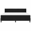 vidaXL Lit &agrave; ressorts avec matelas Noir 200 x 180 cm Polyester