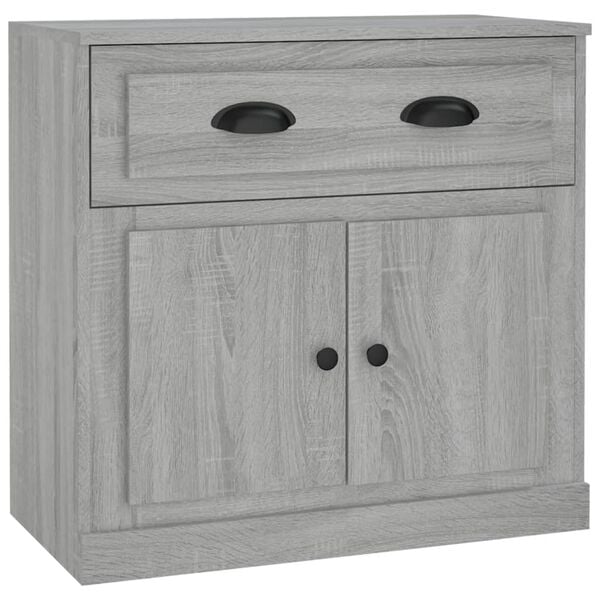 vidaXL Buffet sonoma gris 70x35,5x67,5 cm bois d'ing&eacute;nierie