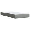 vidaXL Sommier &agrave; lattes de lit avec matelas gris clair 80x200 cm tissu