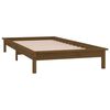 vidaXL Cadre de lit à LED sans matelas 90x190 cm bois massif