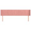 vidaXL T&ecirc;te de lit avec oreilles Rose 163x16x78/88 cm Velours