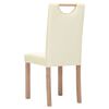 vidaXL Chaises &agrave; manger lot de 6 cr&egrave;me similicuir