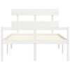 vidaXL Lit pour personne &acirc;g&eacute;e sans matelas blanc bois massif