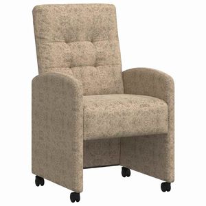 vidaXL Chaises de Salle &agrave; Manger avec Roues 2 pcs Gris clair