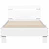 vidaXL Cadre de lit sans matelas avec t&ecirc;te de lit blanc 75x190 cm