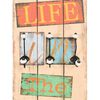 vidaXL Porte-manteau mural avec 6 crochets 120 x 40 cm LE LIFE