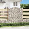 vidaXL Paniers &agrave; gabions arqu&eacute;s 2 pcs 200x50x220/240 cm Fer galvanis&eacute;