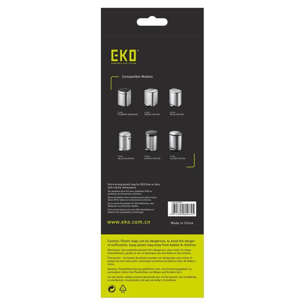EKO Ensemble sacs poubelle A 3-6 L 24x30 pcs Blanc